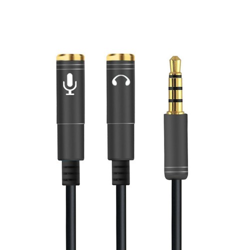 Audio splitter kabel schwarz - kabel,